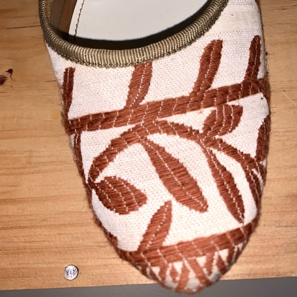 Shoes high-heel, platform cork,only worn at fashionshows,embroidered beautifully - Picture 3 of 4